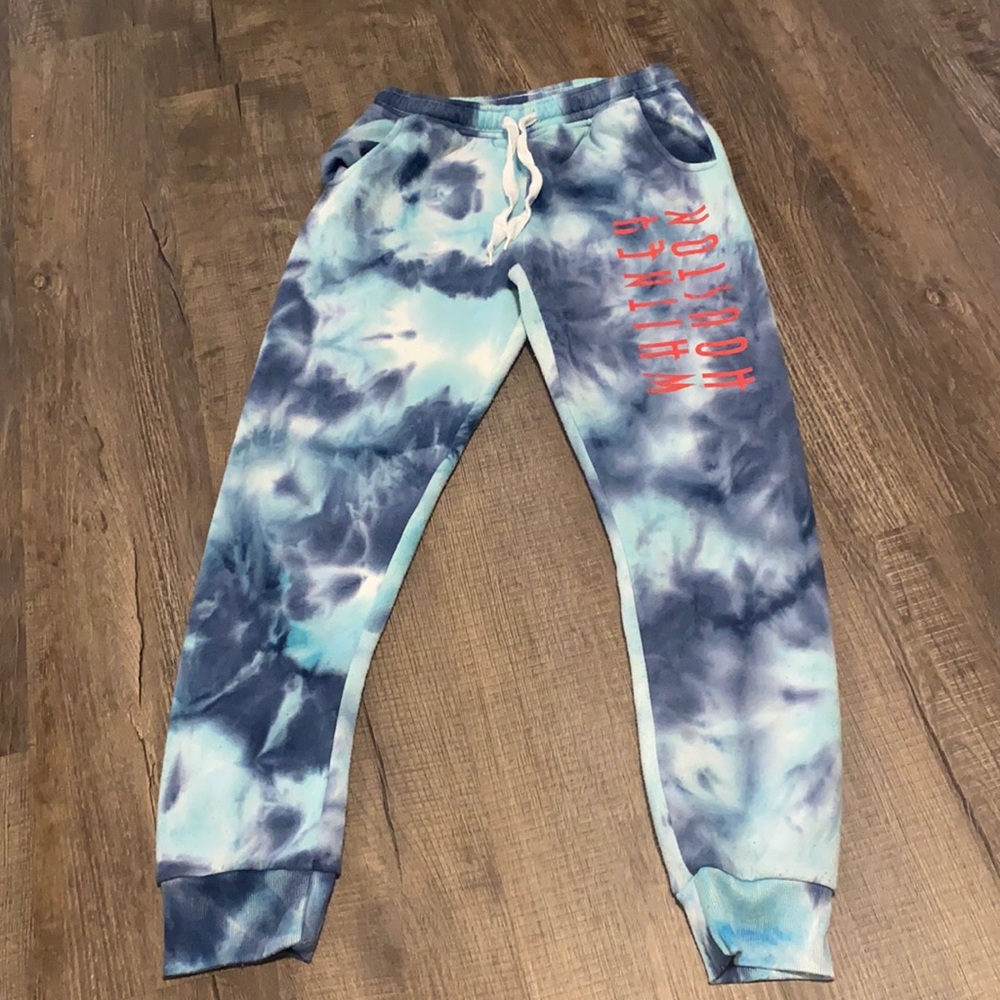 tie dye blue joggers